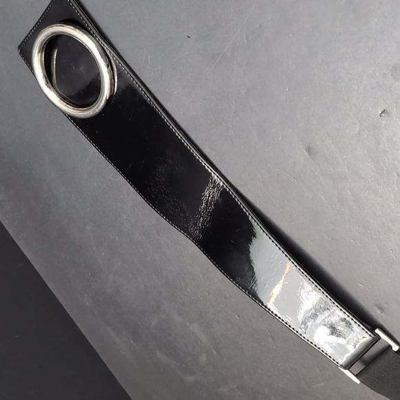 Suzi Roher Women's Black Stretch Waist Belt Boho Style with Metal Buckle,M. - Picture 6 of 10